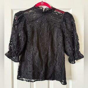 EXPRESS Lace Black Blouse - Size XS/TP